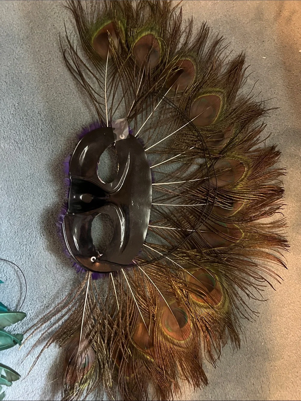 Feather Mardi Gras Mask Lot 3pc Masquerade Ball Colorful Peacock Plumes Set